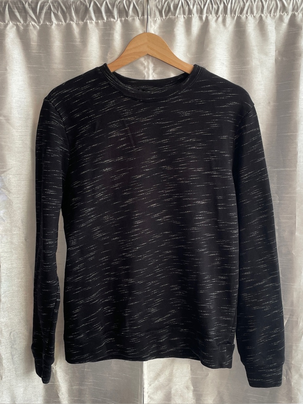 A.P.C. Jérémie Marled Crewneck Sweater Mens Medium Black Quiet Luxury Parisian